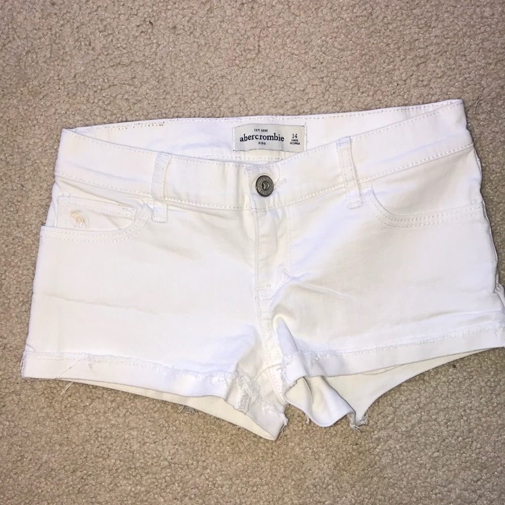 White Jean Shorts